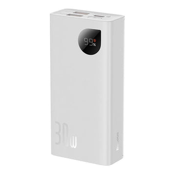 Baseus Adaman2 külső akkumulátor power bank 10000mAh, 30W, 2xUSB, USB-C, fehér