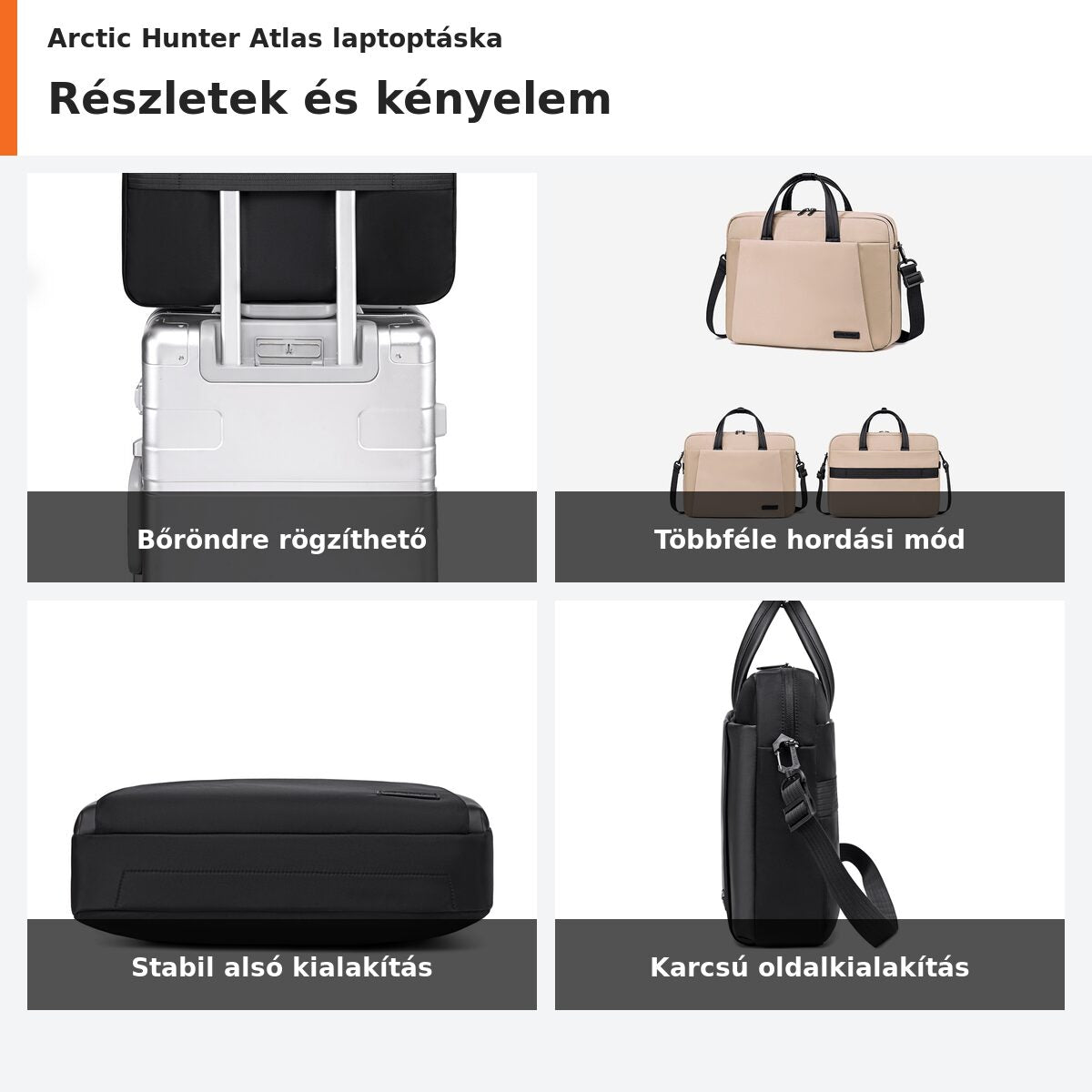 Arctic Hunter Atlas  laptoptáska részletek 2