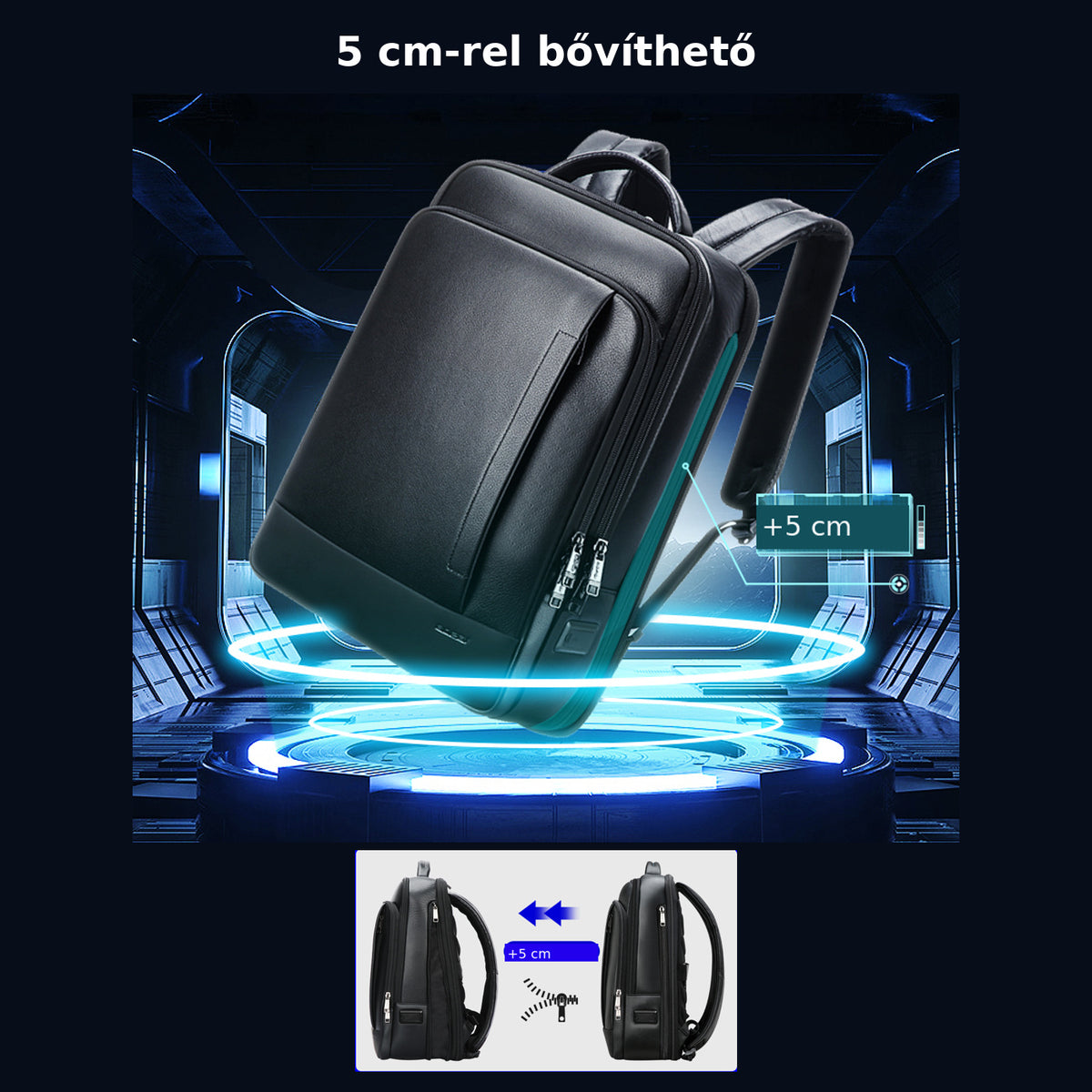 Bopai Aero bővíthető hátizsák 06