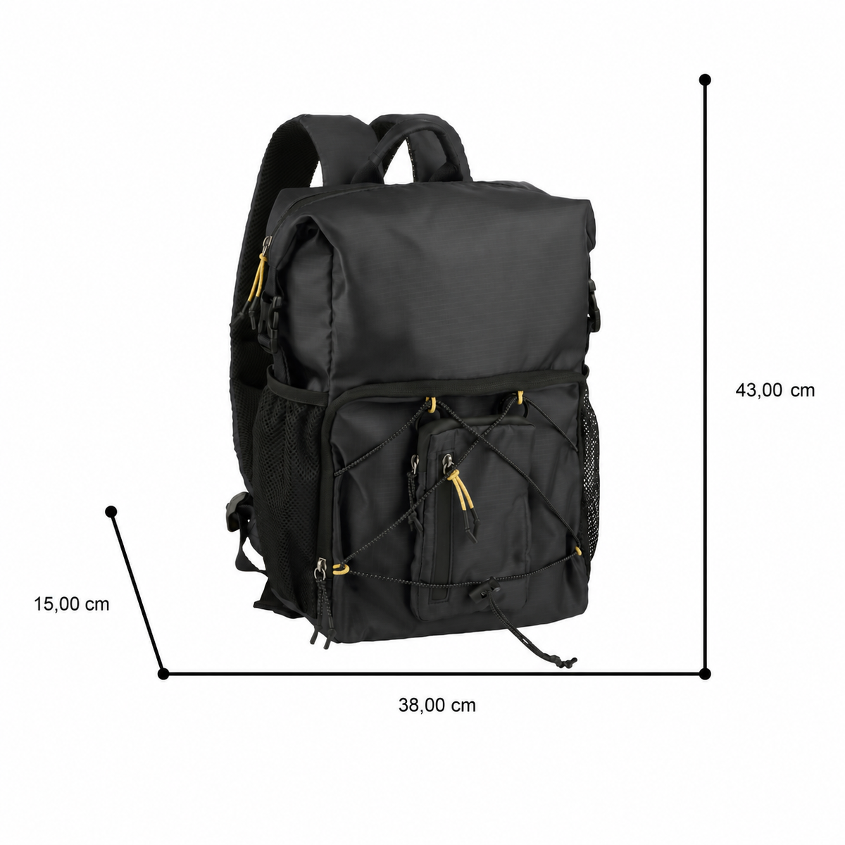 Camel Active Shores rolltop hátizsák, L, fekete, 5