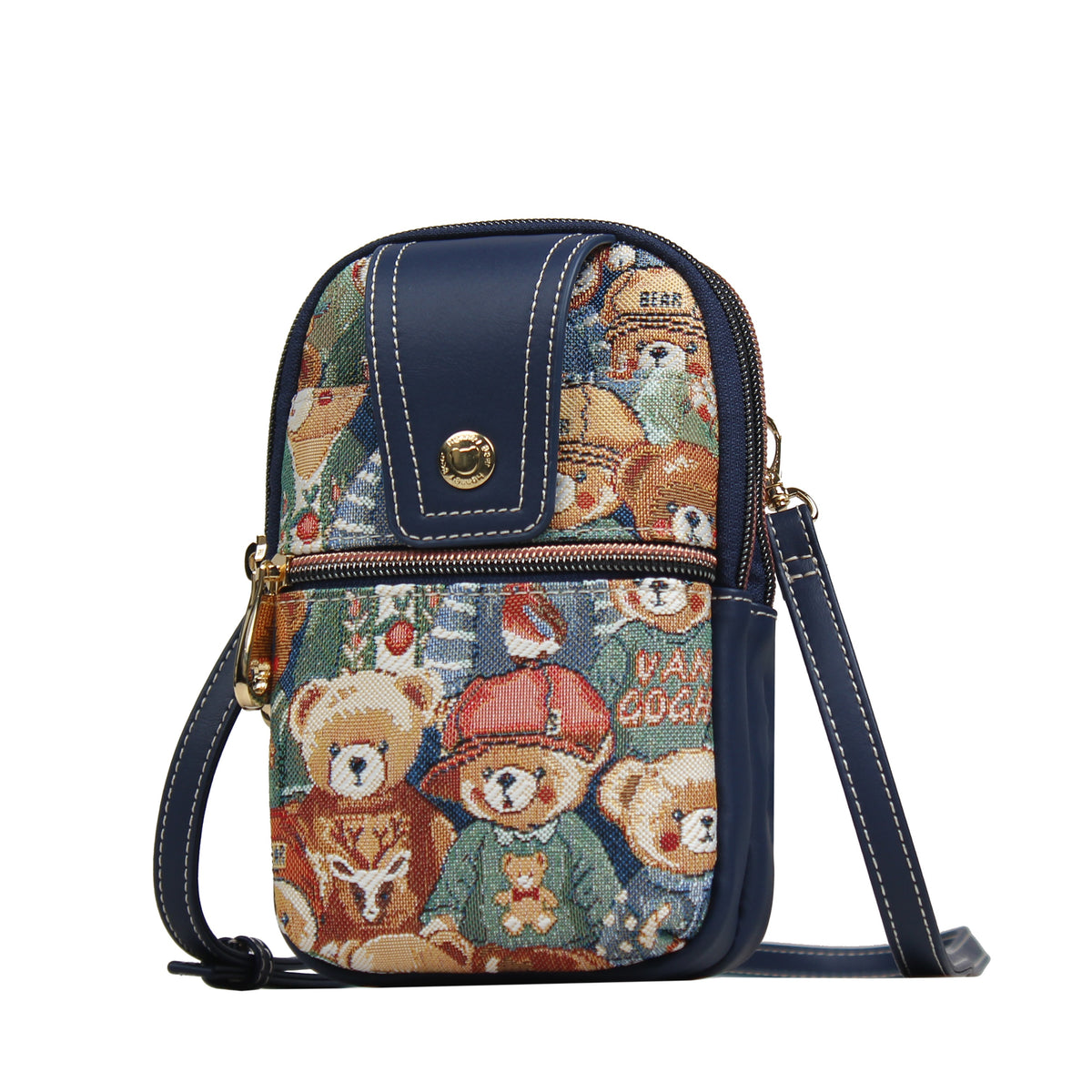Henney Bear Goldie oldaltáska, GREEN BEAR, 1