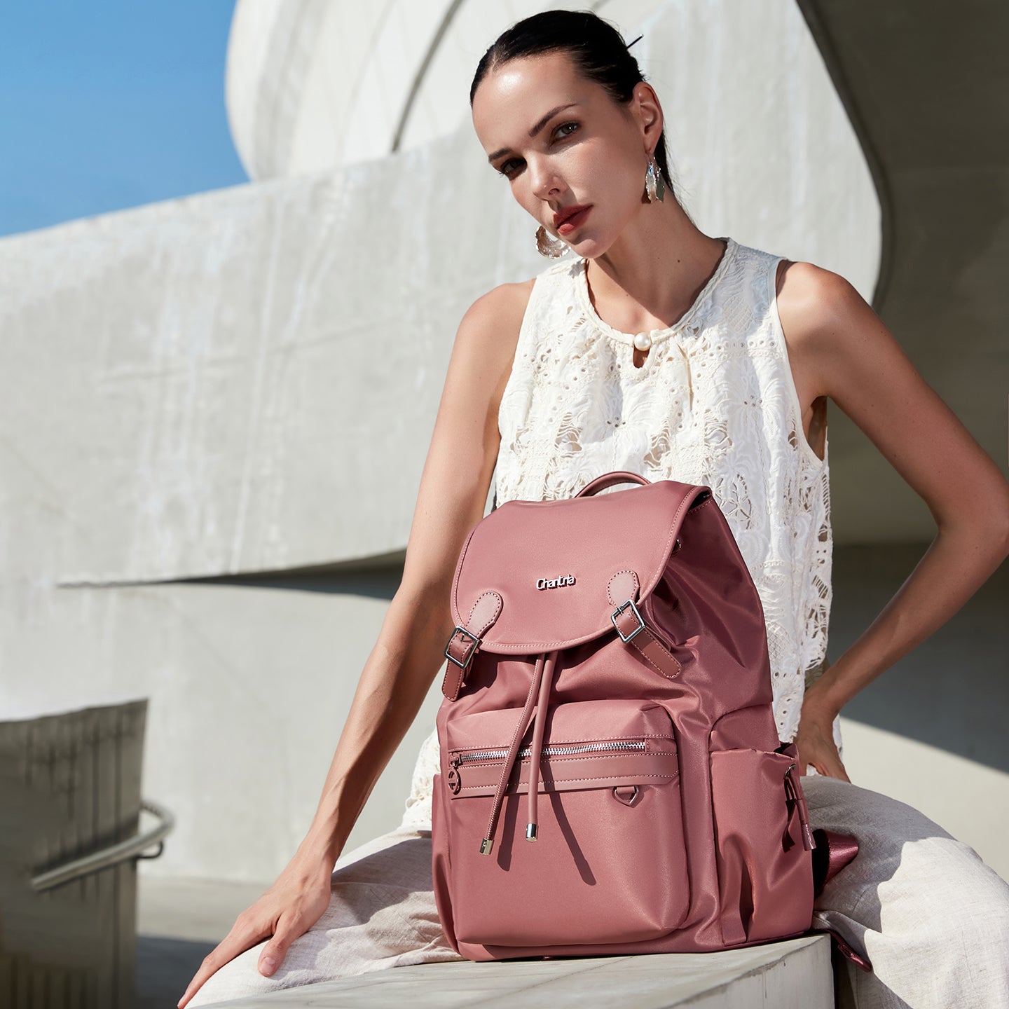 Chantria Marielle hátizsák rózsaszín 26